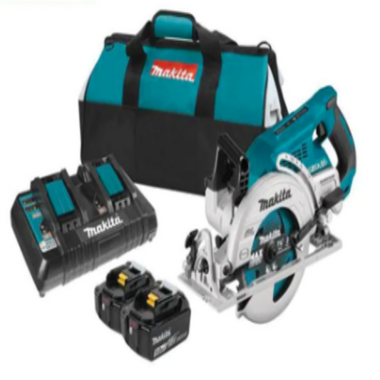 Makita 36 Volt Brushless Cordless Rear Handle 7 1/4 Inch Circular Saw Kit Factory Serviced