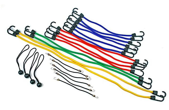 Reese Secure Standard Bungee Assortment Jar and Canopy Ties 24 Piece Set