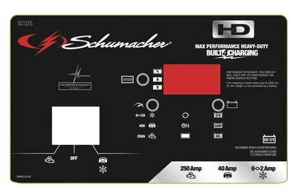 Schumacher Wheeled Battery Charger Trickle Charger Desulfator Engine Starter 6/12 Volt 6-2/40/250 Amp SC1325