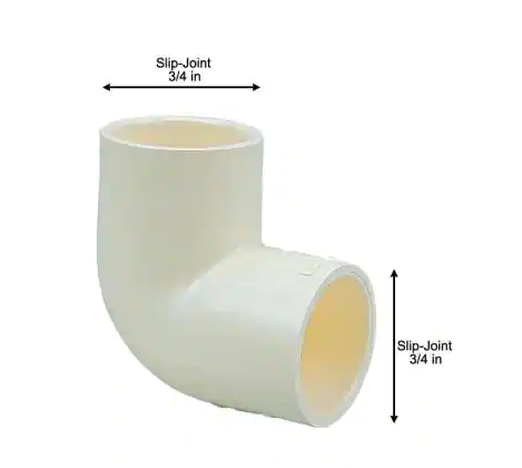 Nibco 3/4 in CPVC-CTS 90 Degree Slip x Slip Elbow Fitting Pro Pack 25-Pack Damaged Box