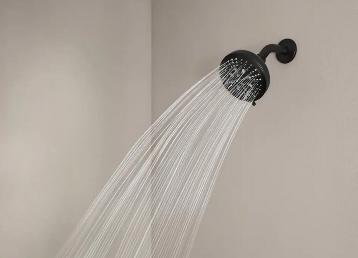 Moen HydroEnergetix 8 Spray Patterns with 1.75 GPM 4.75 in Single Wall Mount Fixed Shower Head in Matte Black Damaged Box