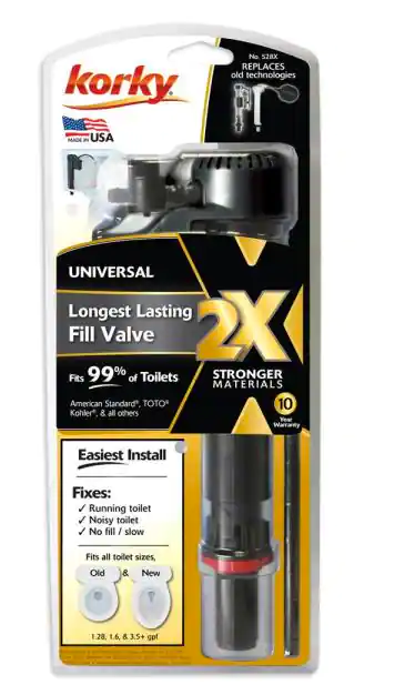 Korky 2X Long Life Toilet Fill Valve Damaged Box
