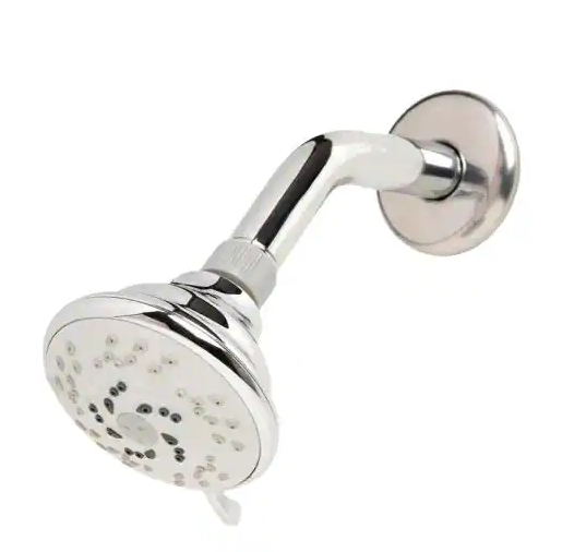 Glacier Bay 3 Spray 3.5 inch Single Wall Mount Fixed Adjustable Shower Head in Chrome Damaged Box