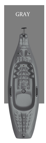 Seaflo Gray Crocodille Sit On Youth Kayak 6 Foot 7 Inches
