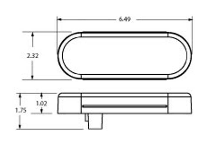 Truck Lite LED Red Oval Stop Turn Tail Light