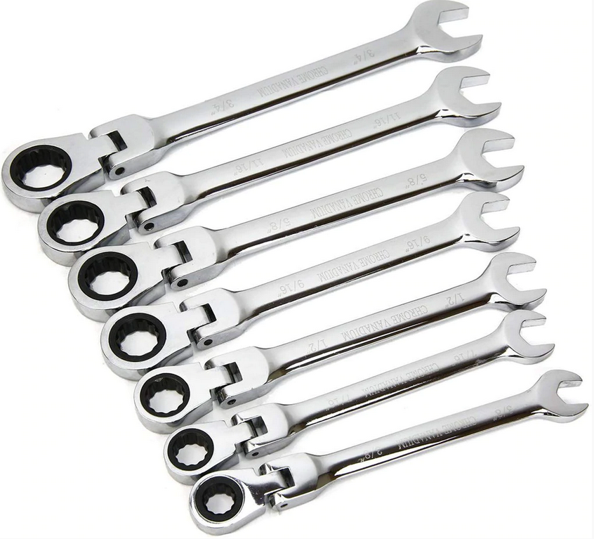 Stark 7pc SAE Flex Ratchet Wrench Set