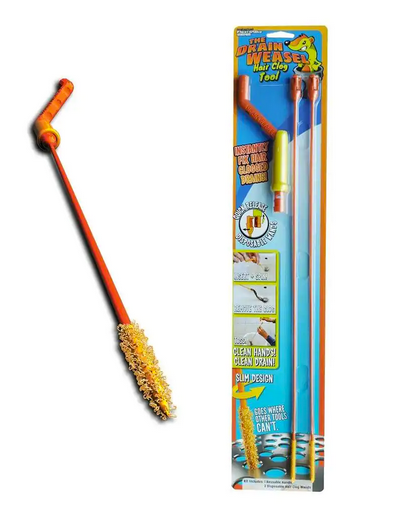 FlexiSnake Drain Weasel Hair Clog Tool Starter Kit for Drain Cleaning 3 Piece Damaged Box