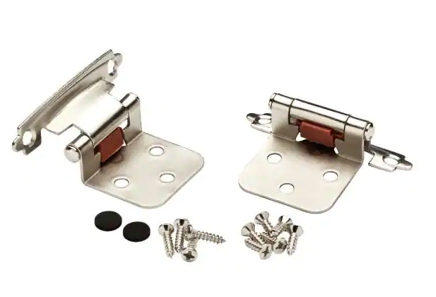 Liberty Satin Nickel Self-Closing Overlay Cabinet Hinge 1 Pair