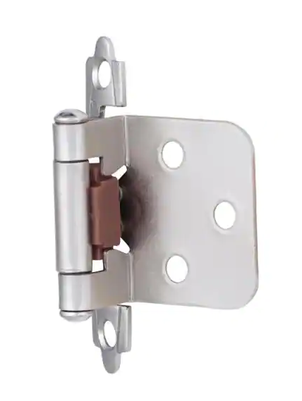 Liberty Satin Nickel Self-Closing Overlay Cabinet Hinge 1 Pair