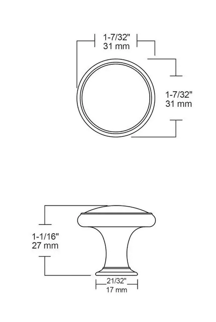 Liberty Circus 1 1/4 inch 32 mm Satin Nickel Round Cabinet Knob