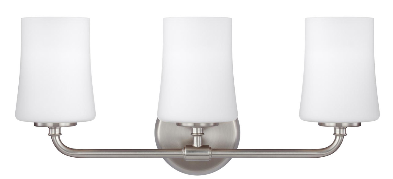 Generation Lighting Sea Gull ennie 3 Light 21 inch Satin Nickel Vanity Light Wall Light Damaged Box