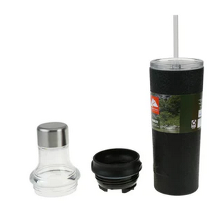 20 Ounce Black 3 In 1 Tumbler 5pc Set