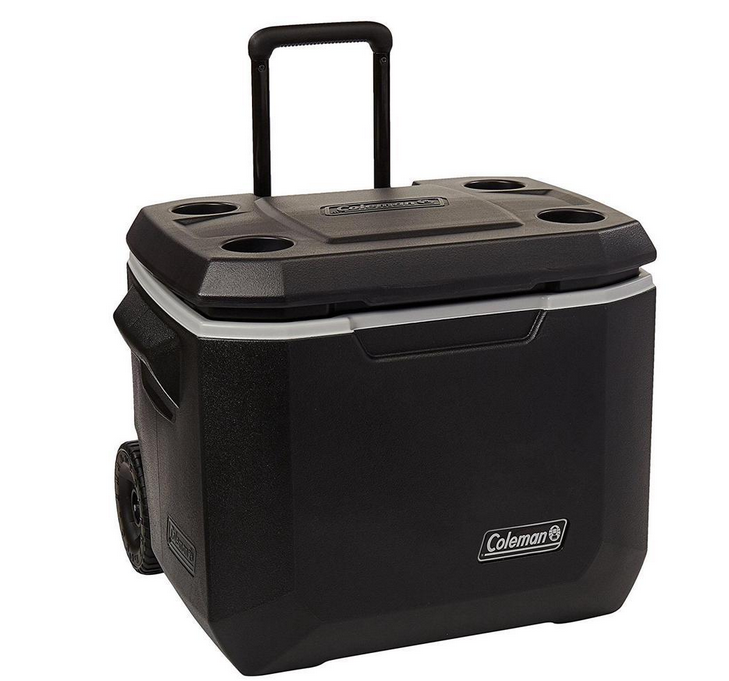 Coleman Xtreme 50 Quart 5 Day Hard Cooler with Wheels and Have A Seat Lid