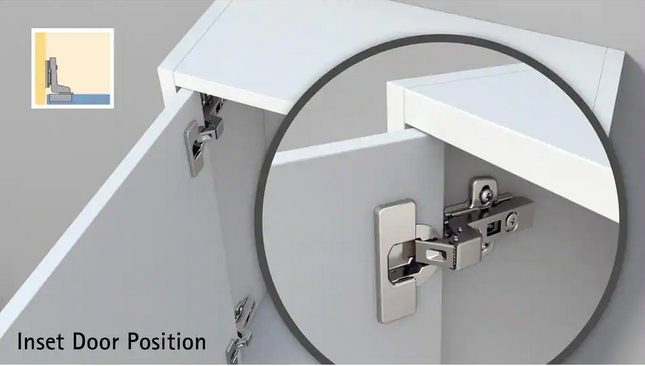 Everbilt Soft Close Frameless Inset 110-Degree Hinge Set 1 Pair 2 Pieces *DAMAGED BOX*