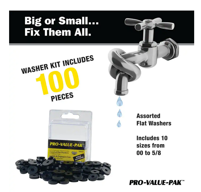 Danco 100 Piece Assorted Flat Washer Set Damaged Box