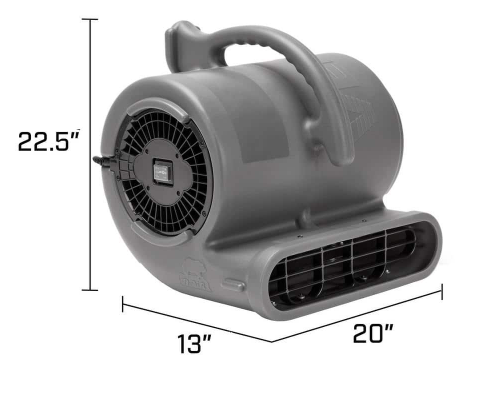 VP50 1/2 HP Air Mover for Janitorial Water Damage Restoration Stackable Carpet Dryer Floor Blower Fan in Grey *Scratch & Dent*