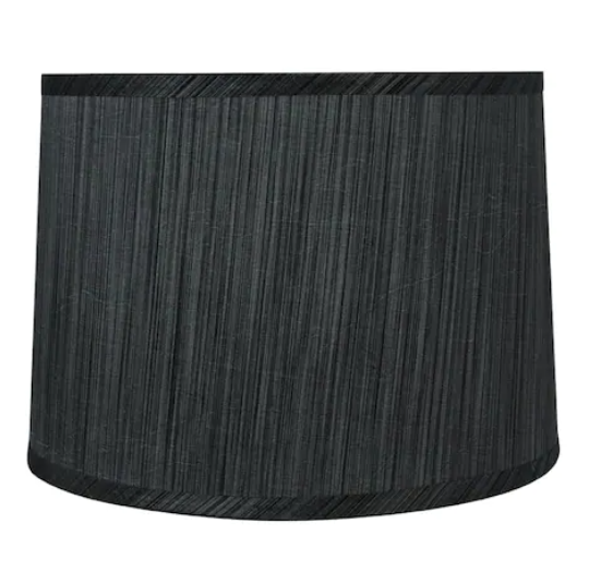 Grey and Black Striped Pattern Hardback Empire Lamp Shade Damaged Box