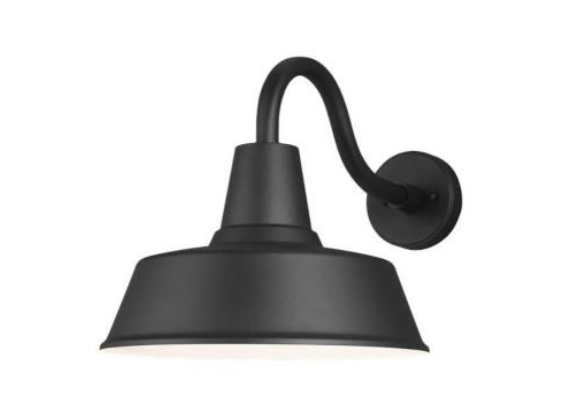 Generation Lighting Large Outdoor Wall Lantern Barn Light In Black Damaged Box