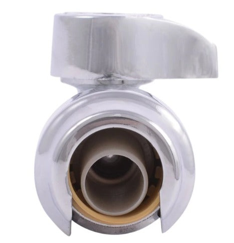 SharkBite Quarter-Turn Stop, Straight, 1/2 Inx3/8 In *DAMAGED BOX*