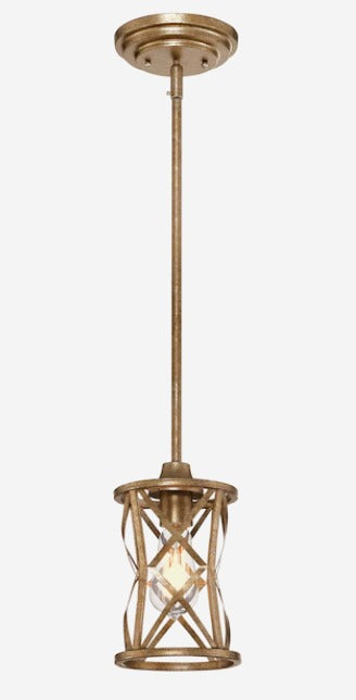 Millennium Lighting R Series Vintage Gold Industrial Cage Mini (Less Than 10-in) Single Damaged Box