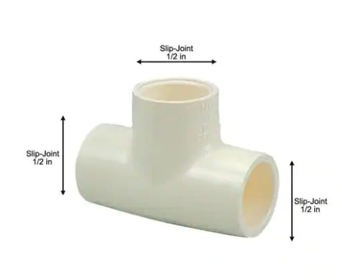 NIBCO 1/2 in. CPVC-CTS Slip x Slip Tee Fitting Pro Pack (25-Pack) *DAMAGED BOX*