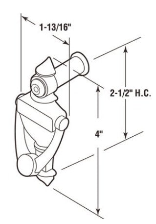 Prime-Line Satin Nickel Door Knocker 160-Degree *DAMAGED BOX*