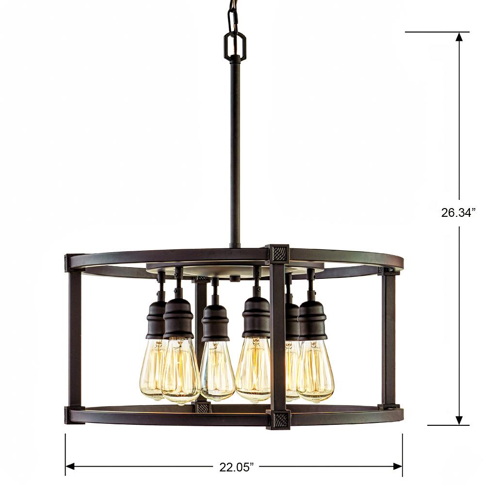 Fifth And Main Romaro Row Six Light Aged Bronze Dinette Chandelier Damaged Box