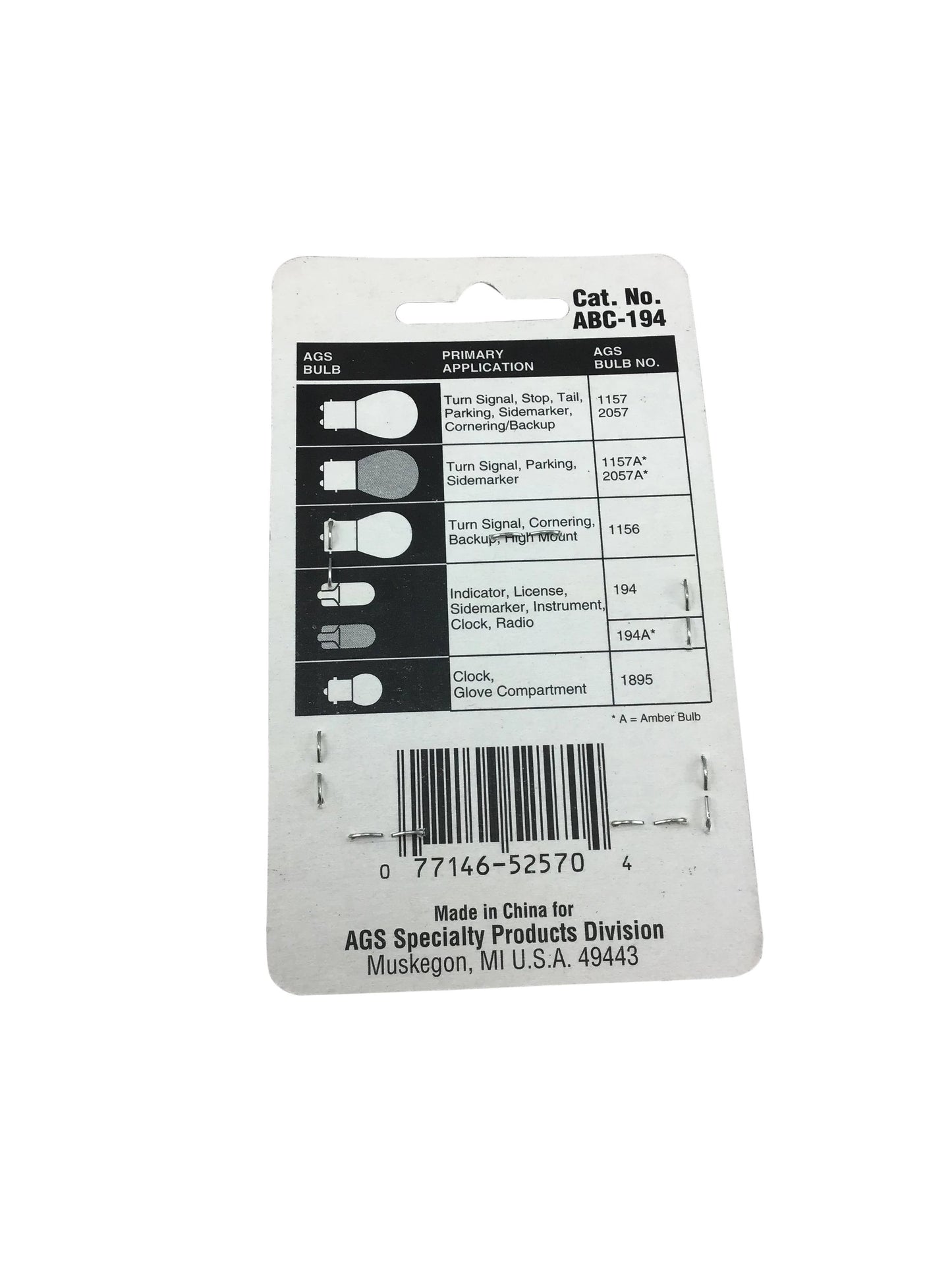 Ags Miniature Auto Bulbs for Indicators and Instruments-automotive-Tool Mart Inc.