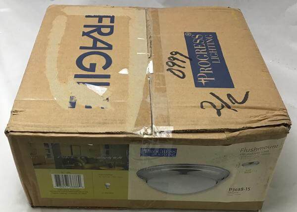 Alabaster Glass Collection 11.5 in. 1-Light Chrome Flush Mount Damaged Box-Lighting-Tool Mart Inc.
