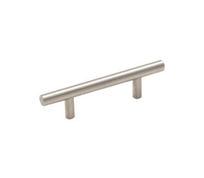 Amerock Bar Pulls 3 in (76 mm) Center-to-Center Sterling Nickel Drawer Pull