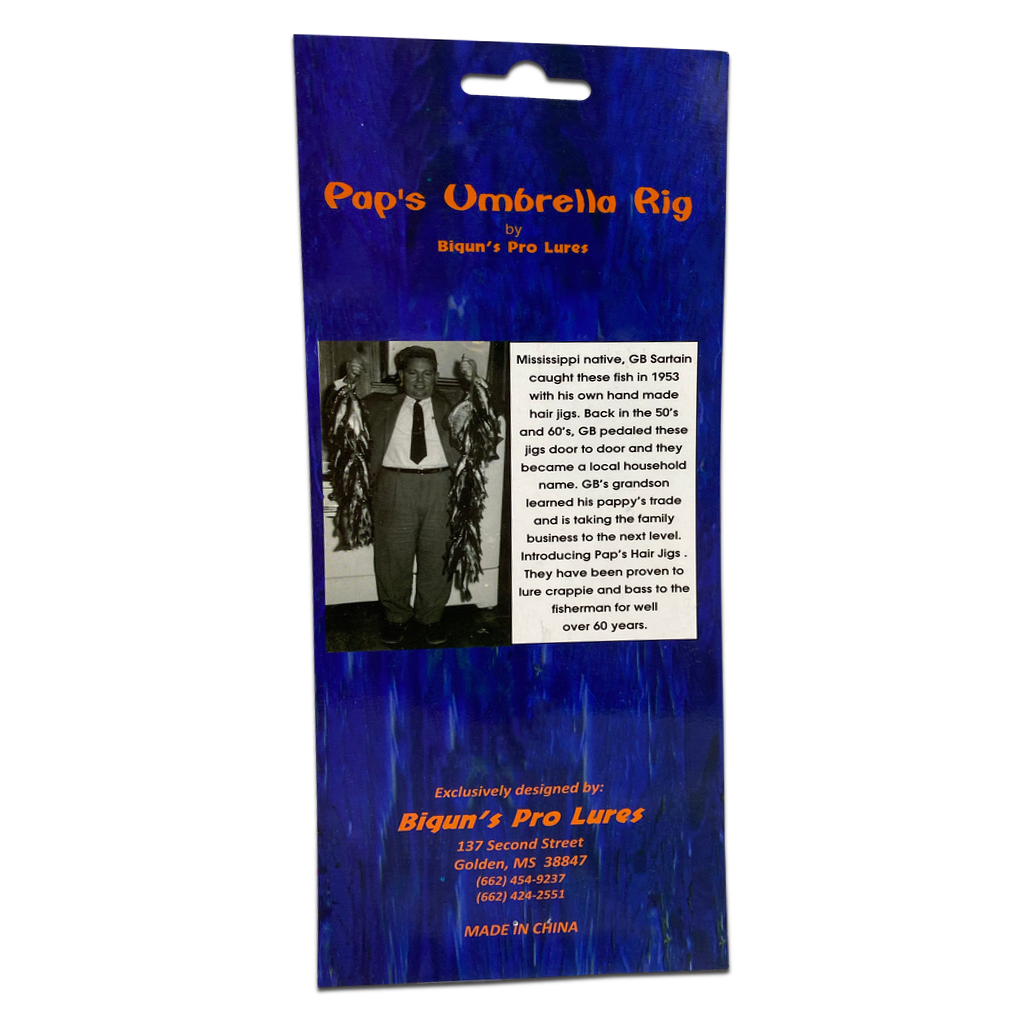 Paps Umbrella Fishing Rig 2 Pack 4 Hook Red