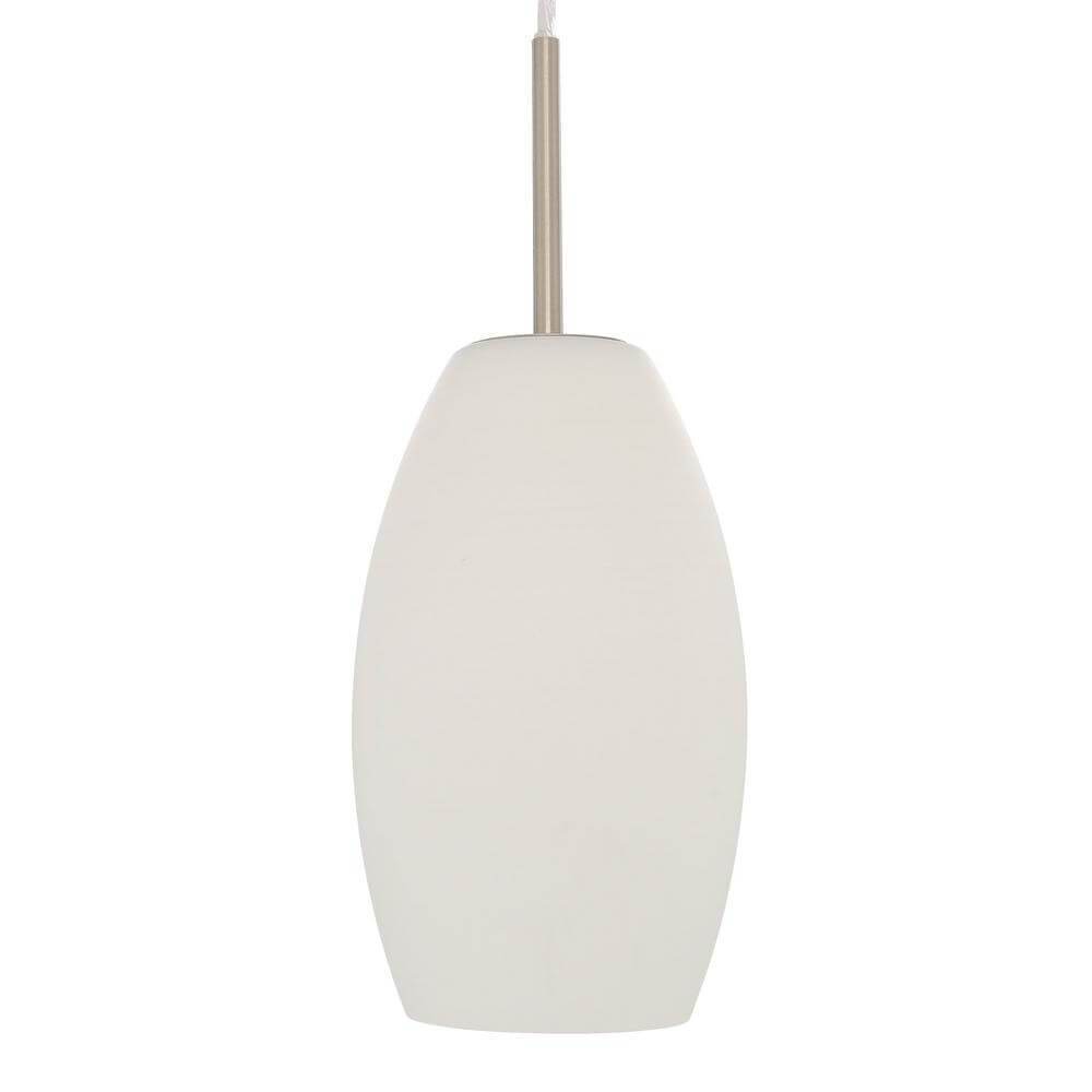 Batista 1-Light Matte Nickel and White Mini Pendant Damaged Box-Lighting-Tool Mart Inc.