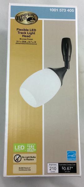 Bronze LED Flex Track Head Lighting with Frosted Glass Damaged Box-Lighting-Tool Mart Inc.