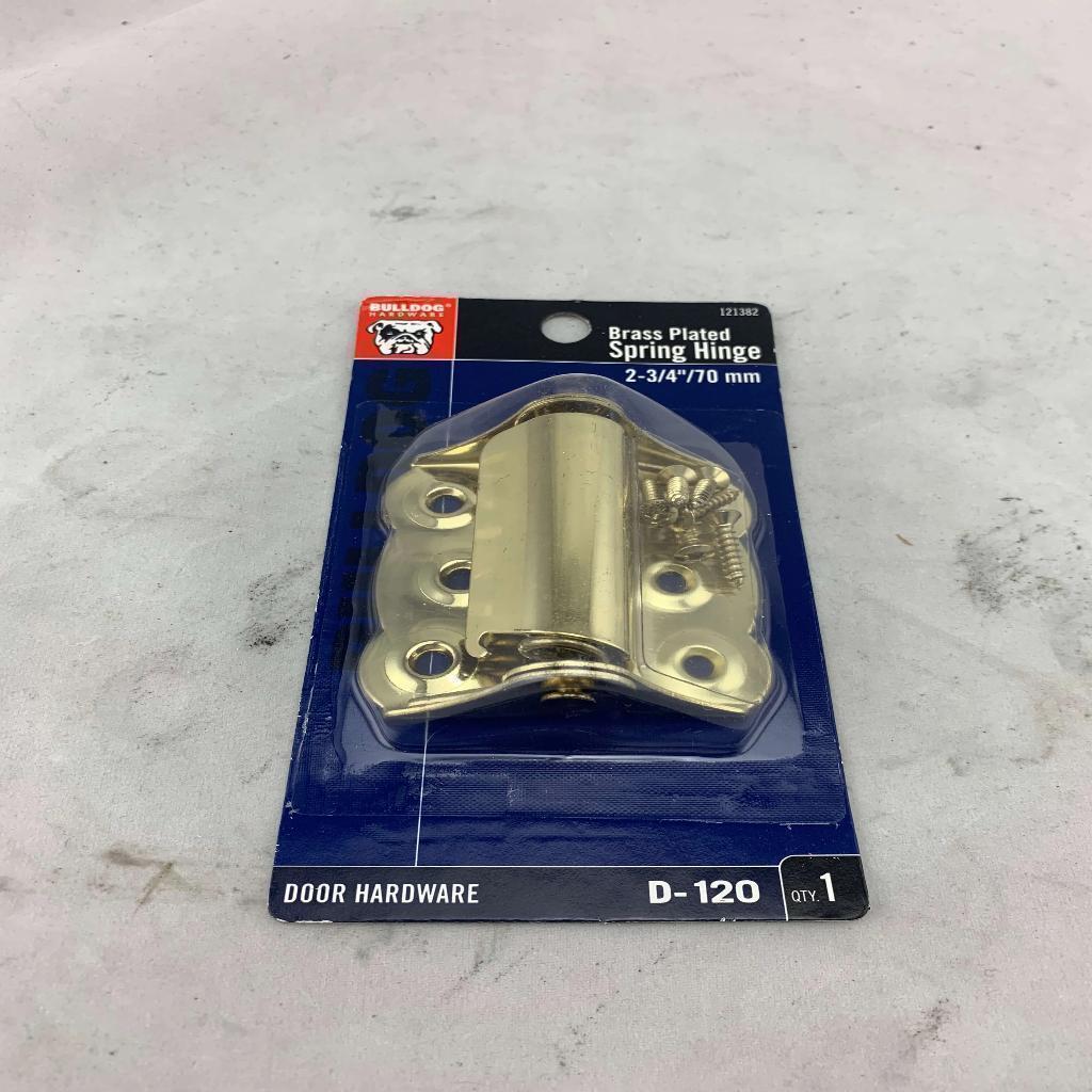 Bulldog Hardware Brass Plated 2-3/4" Spring Hinge-hardware-Tool Mart Inc.