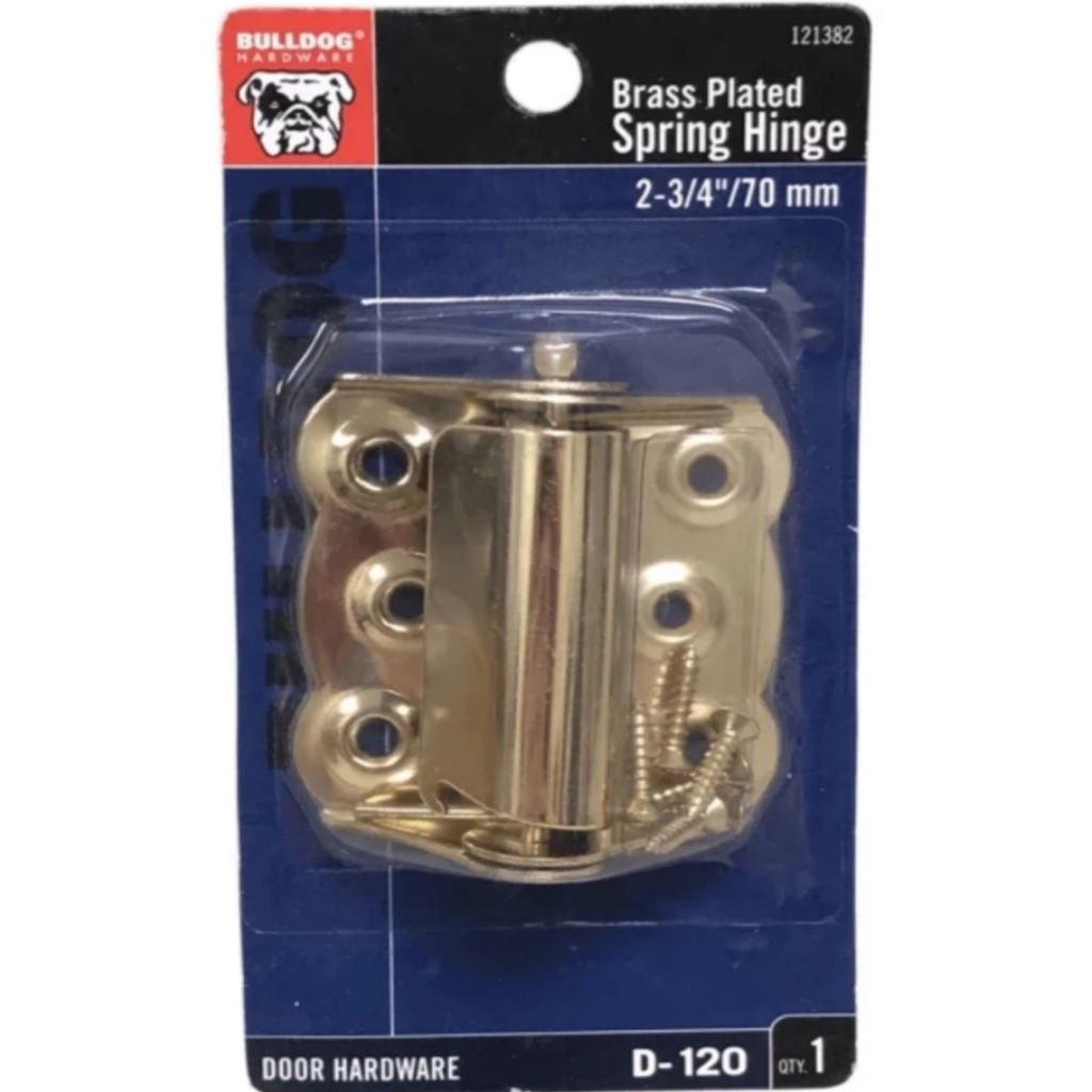Bulldog Hardware Brass Plated 2-3/4" Spring Hinge-hardware-Tool Mart Inc.
