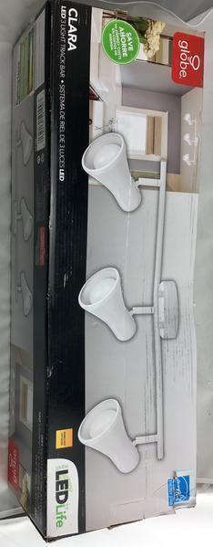 Clara Collection LED 3-Light White Glossy Track Damaged Box-Lighting-Tool Mart Inc.