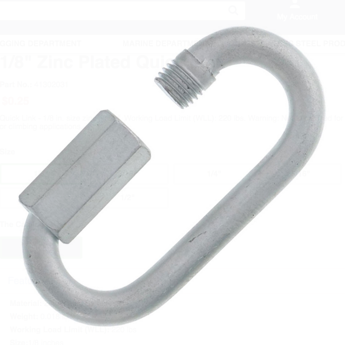 1 8 Inch Quick Link
