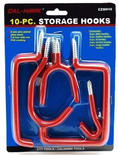 Cal Hawk 10pc Storage Hooks