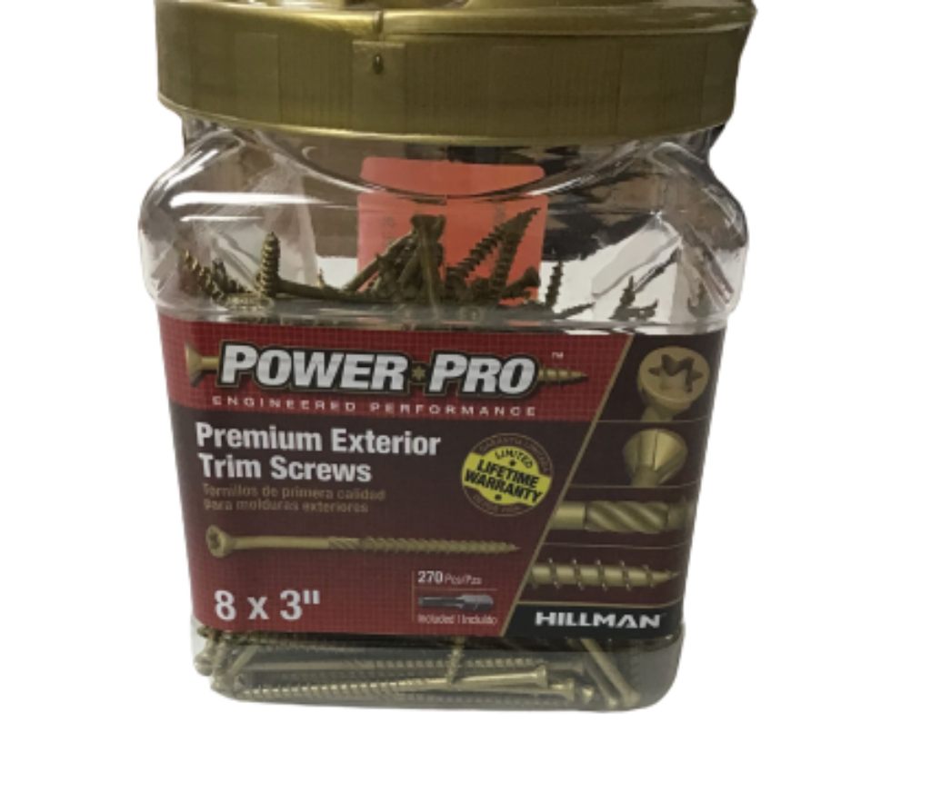 Power Pro Premium. Engineered Performance Exterior Trim Screws (CS PK 4)