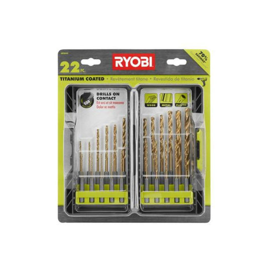 Ryobi Titanium Drill Bit Kit (22-Piece) Damaged Package