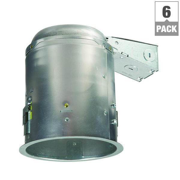 E26 Series 5 in. Aluminum Recessed Lighting Remodel IC Air-Tite Housing (6-Pack) Damaged Box-recessed fixtures-Tool Mart Inc.