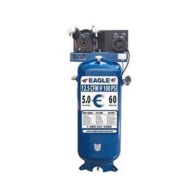 Eagle 5 Horse Power 60 Gallon Single Stage Air Compressor 208 230v 1 Phase