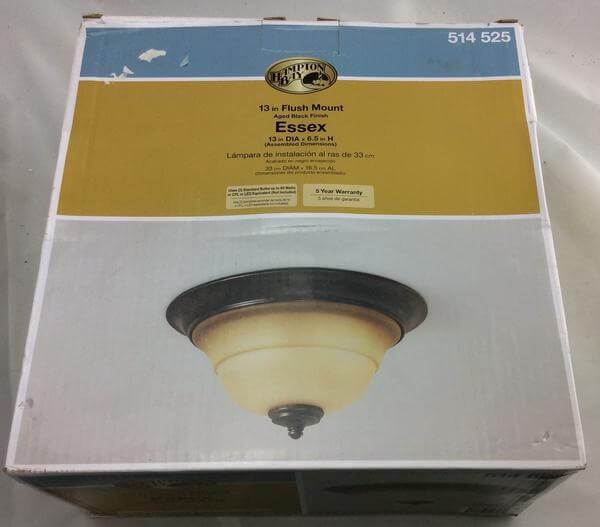 Essex 2-Light Aged Black Flush Mount Damaged Box-Lighting-Tool Mart Inc.