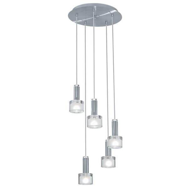 Fabiana 5-Light Chrome Ceiling Mount Pendant Damaged Box-Lighting-Tool Mart Inc.