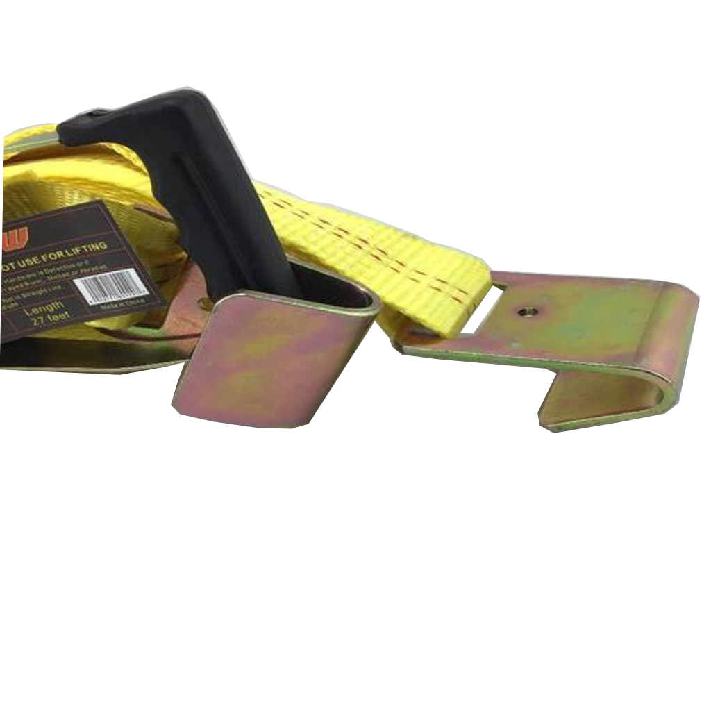 Wood Tuff 2 Inches x 27 Feet Ratchet Tie Downs Flat Hooks