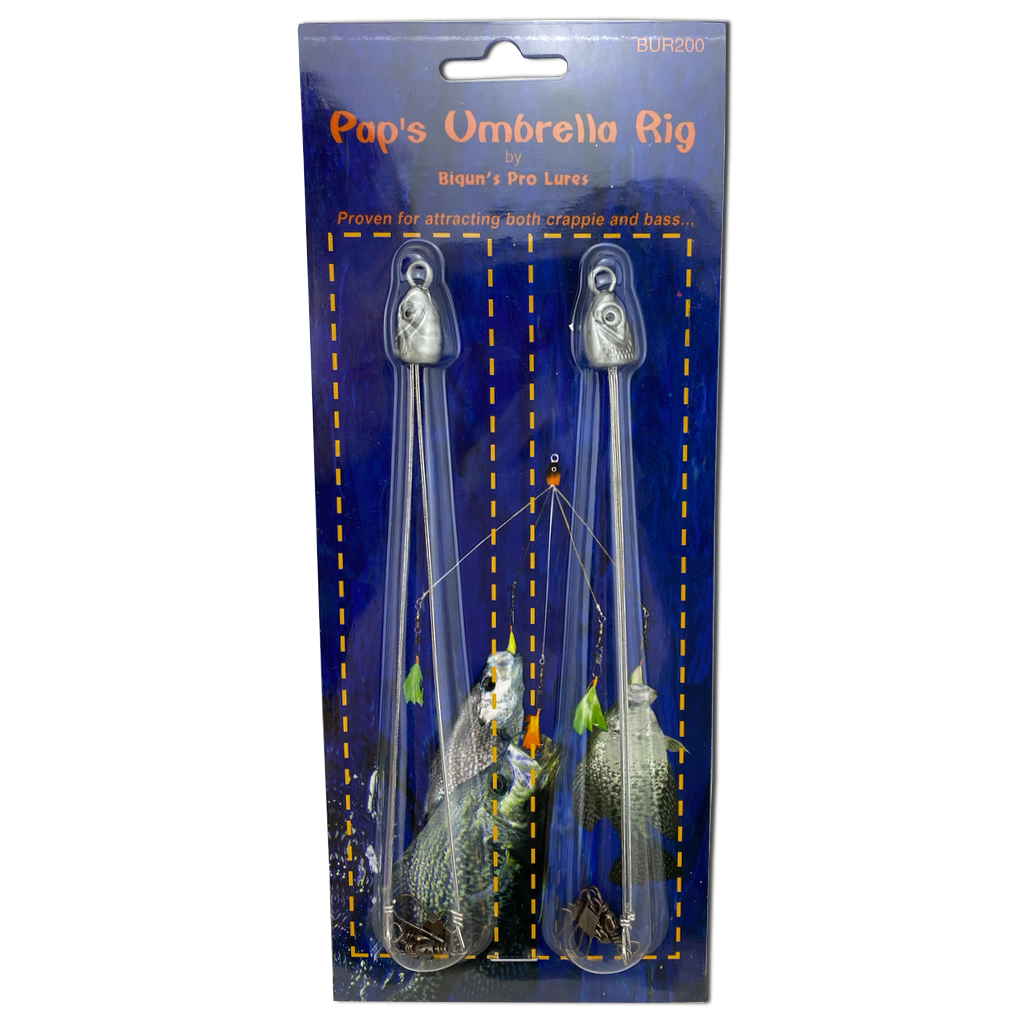 Paps Umbrella Fishing Rig 2 Pack 2 Hook Silver