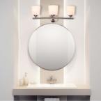 Greylock brushed nickel light with bowed bar and oval glass shades *damaged box-vanity lights-Tool Mart Inc.