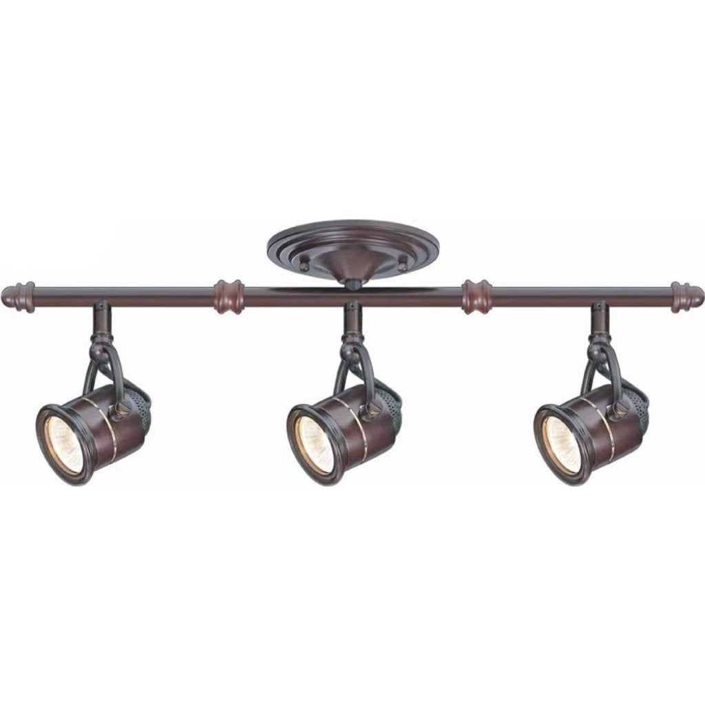 Hampton Bay 3-Light Antique Bronze Ceiling Bar Track Lighting Kit Damaged Box-light-Tool Mart Inc.