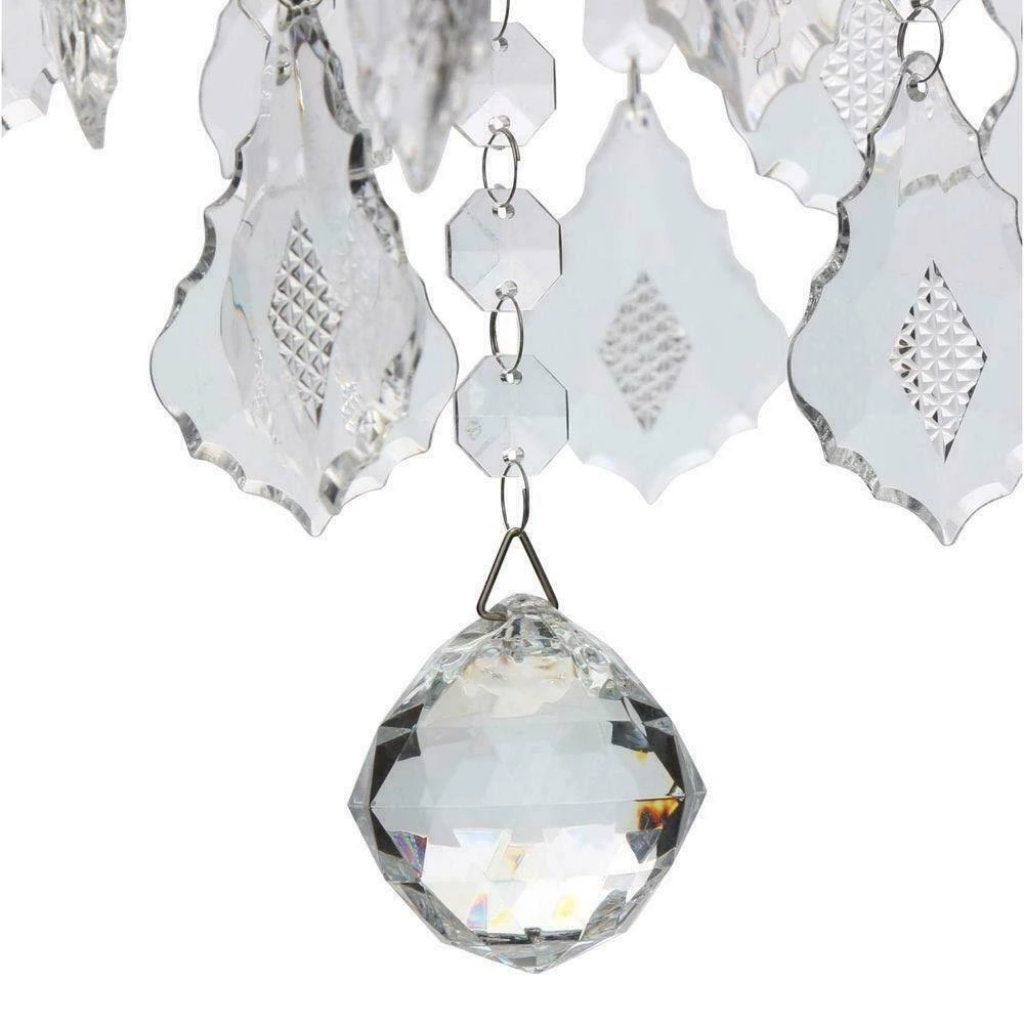 Hampton Bay 6-Light Chrome and Acrylic Maria Theresa Chandelier Damaged Box-light-Tool Mart Inc.