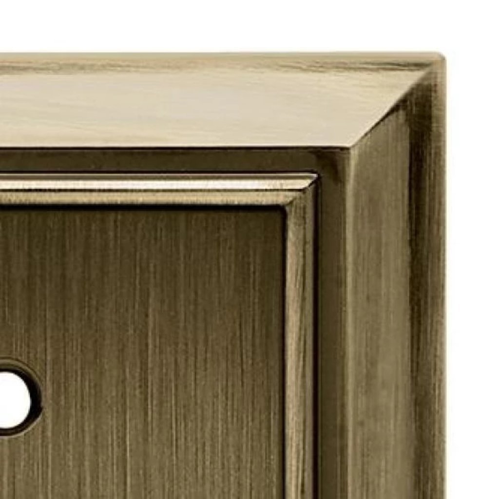 Hampton Bay Architectural Decorative Single Rocker Switch Plate, Antique Brass Damaged Box-outlets, switches, & plates-Tool Mart Inc.